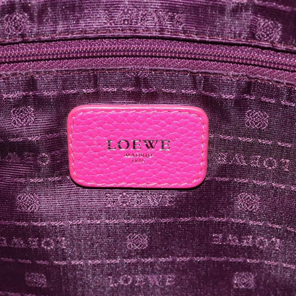 Loewe Vintage Anagram Leather Pink Leather Handbag (Pre-Owned)