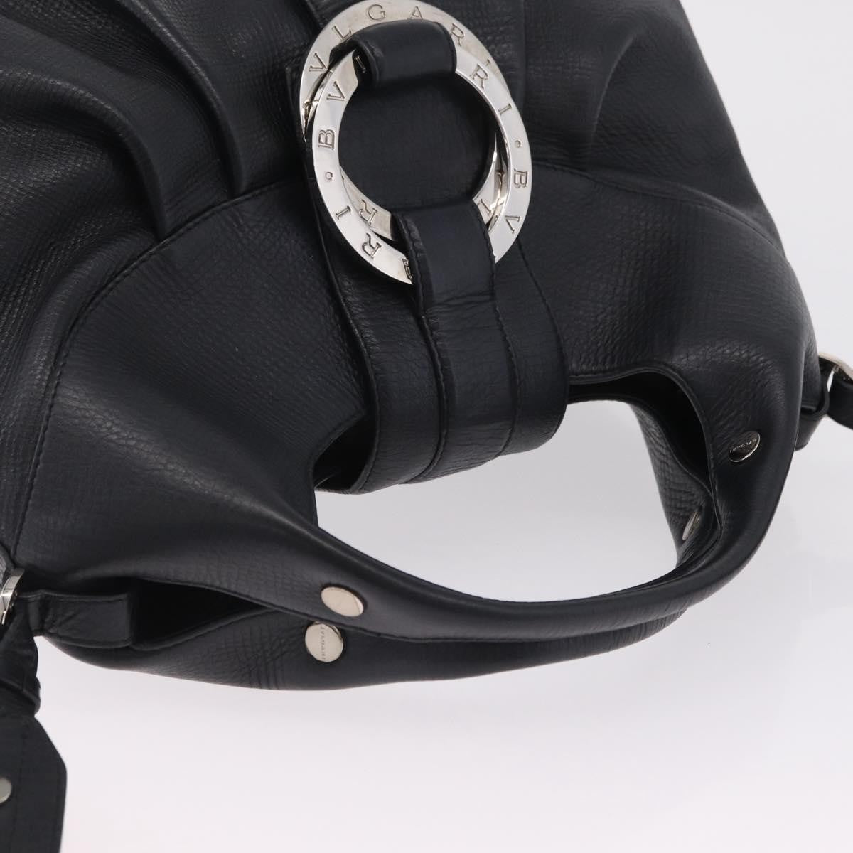Bvlgari Chandra Hobo Leather Black Leather Shoulder Bag Bag (Pre-Owned)