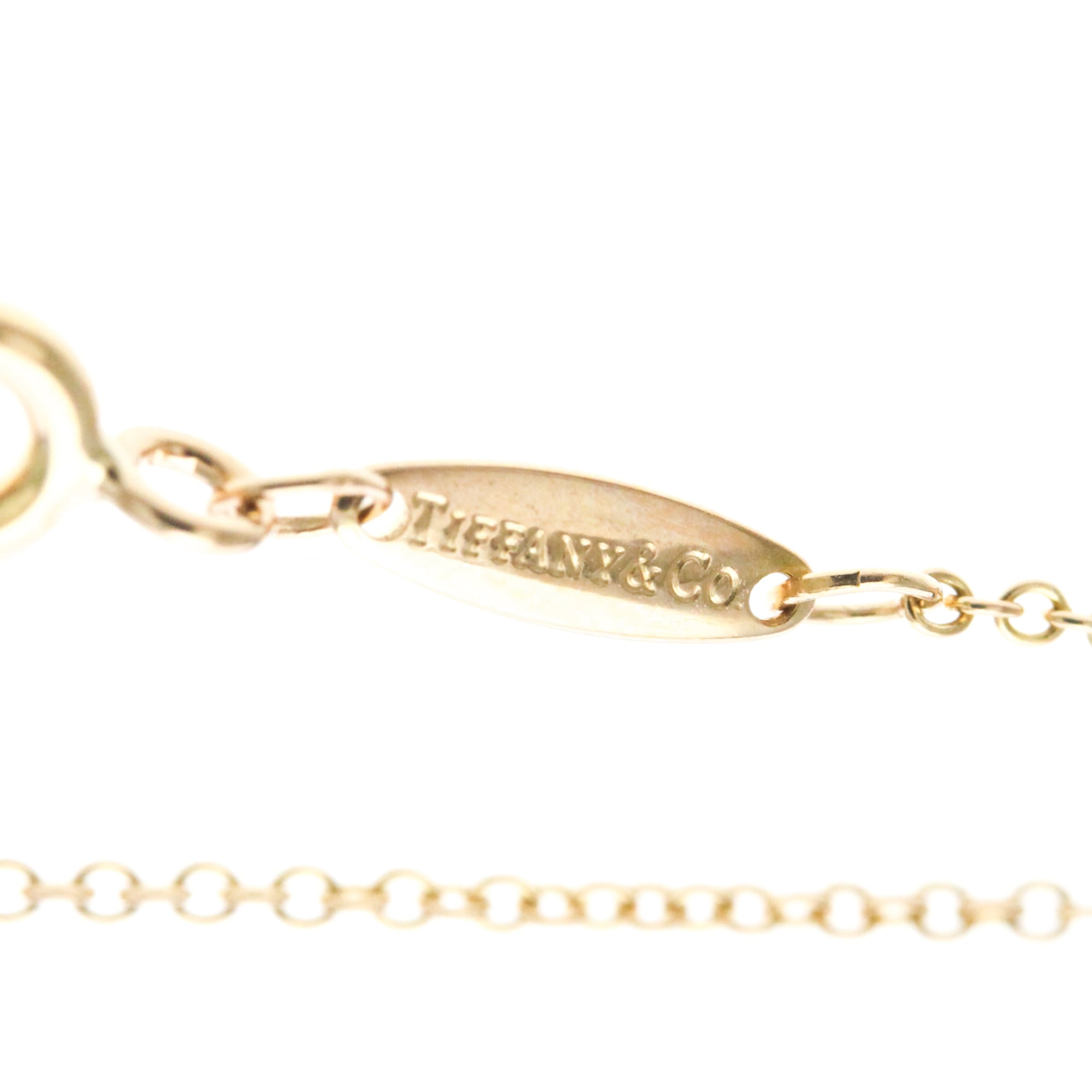 Tiffany & Co. Elsa Peretti Diamonds By The Yard 18K Rose Gold With Diamond Gold Pink_Gold Necklace Jewelry (Pre-Owned)