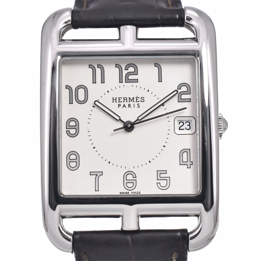 Hermes Cape Cod Quartz Stainless Steel And Leather Watch (Pre-Owned)