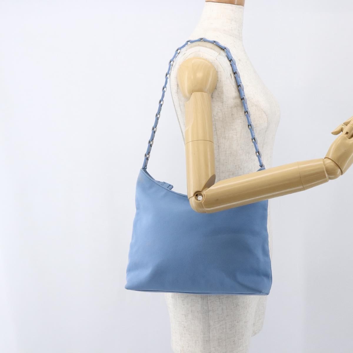 Salvatore Ferragamo Shoulder Nylon Blue Nylon Shoulder Bag Bag (Pre-Owned)