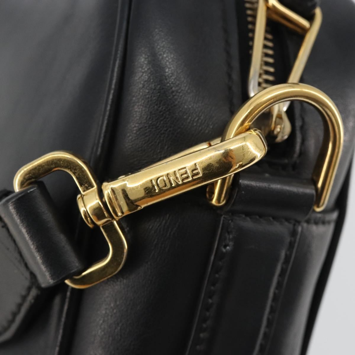 Fendi F Is Fendi Camera Leather Navy Leather Shoulder Bag Bag (Pre-Owned)