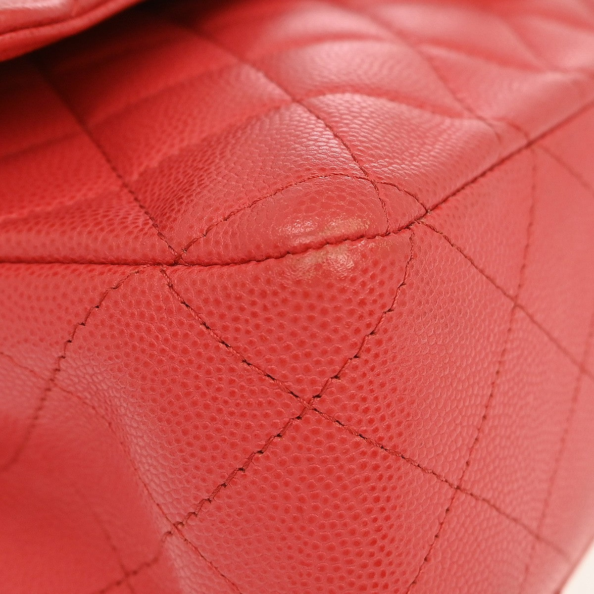 Chanel Timeless - Classic Double Flap Quilted Caviar Pink Leather Shoulder Bag Bag (Pre-Owned)
