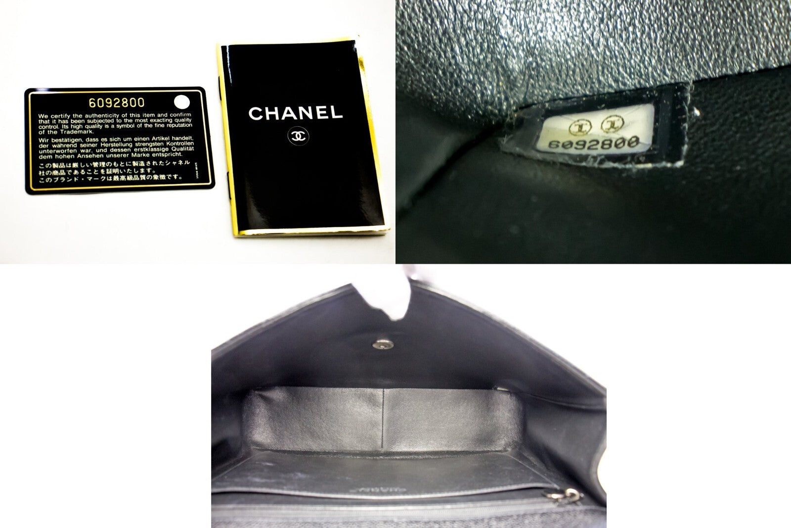 Chanel Vintage Classic Single Flap Quilted Caviar Black Calfskin Shoulder Bag Bag (Pre-Owned)