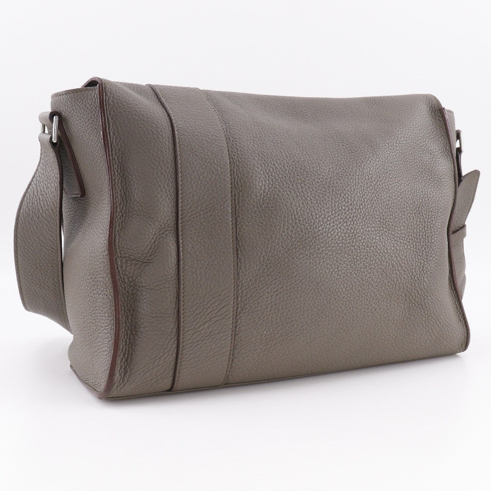Hermes Alfred Messenger Clemence Gray Leather Shoulder Bag Bag (Pre-Owned)