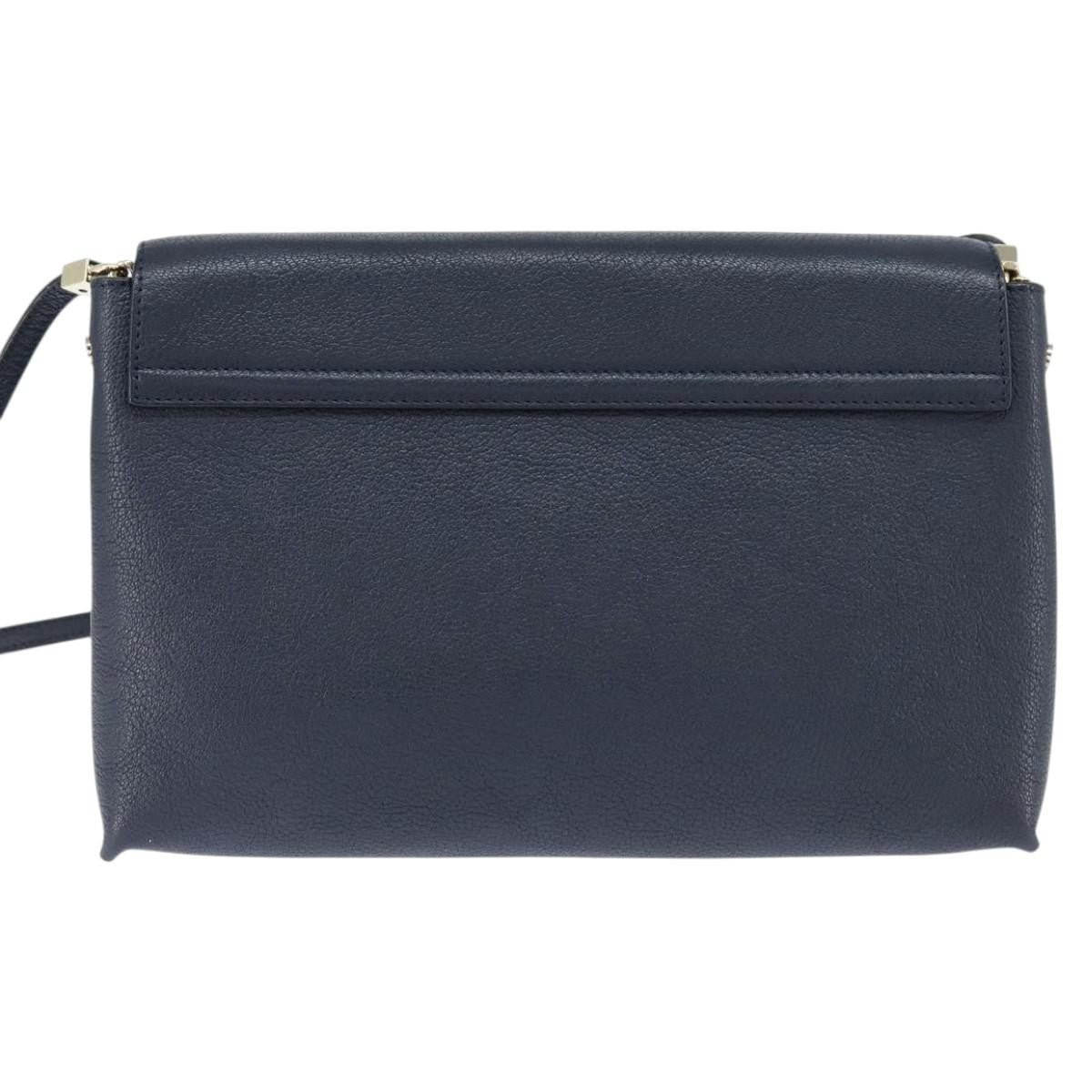 Chloe Sally Leather Navy Leather Shoulder Bag Bag (Pre-Owned)