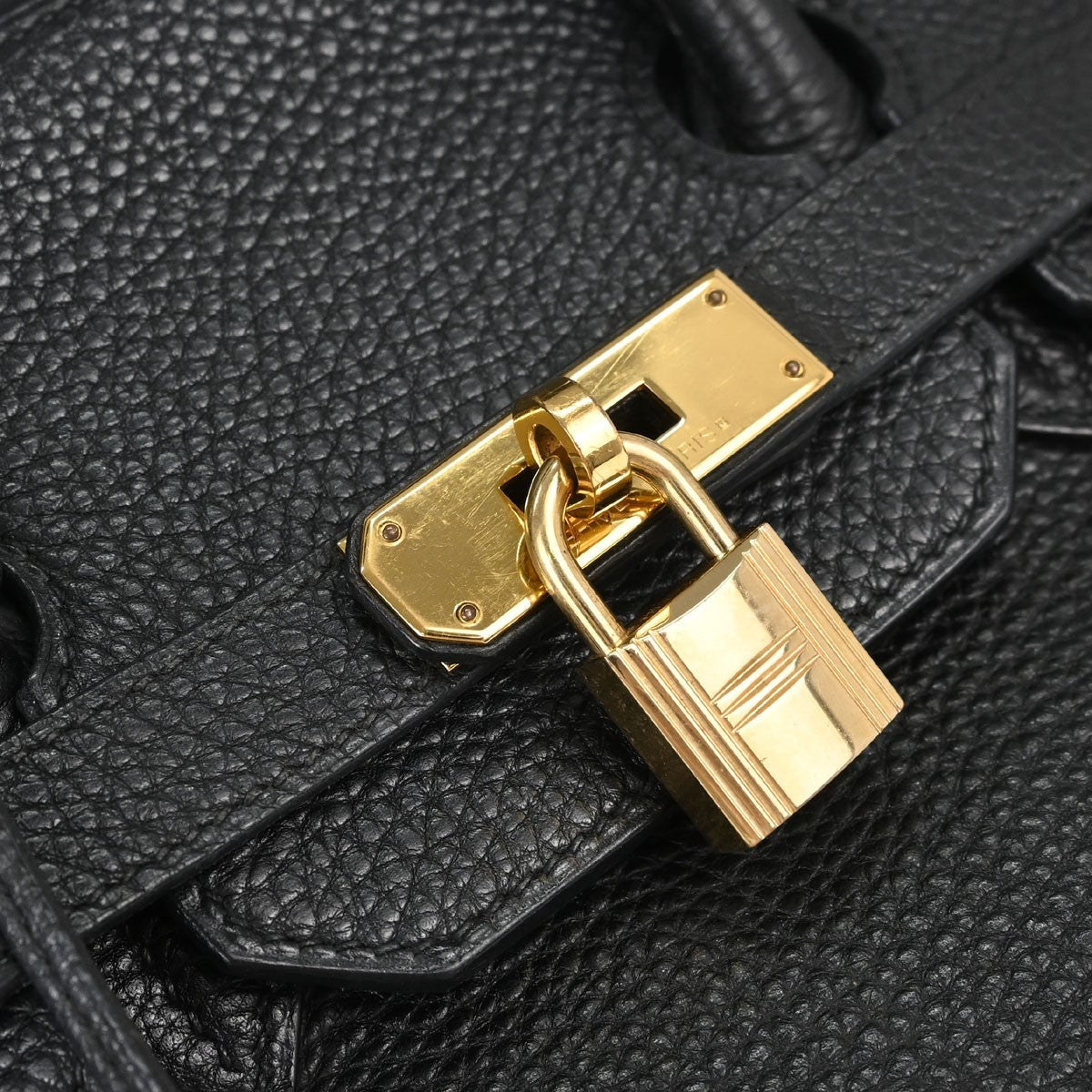 Hermes Birkin Black Togo With Gold Hardware Black Leather Handbag (Pre-Owned)