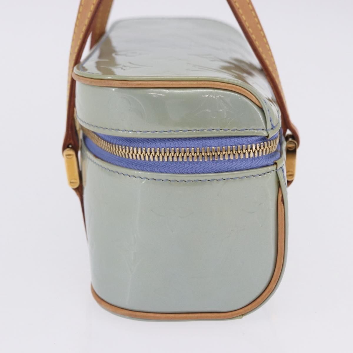 Louis Vuitton Sullivan Horizontal Monogram Vernis Blue Patent_Leather Handbag (Pre-Owned)