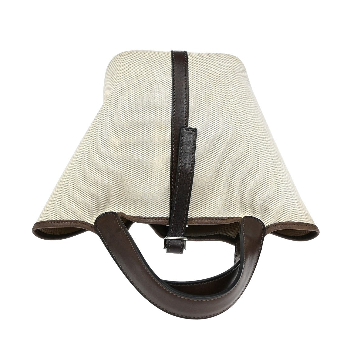 Hermes Picotin Toile And Leather Beige Canvas Bag (Pre-Owned)