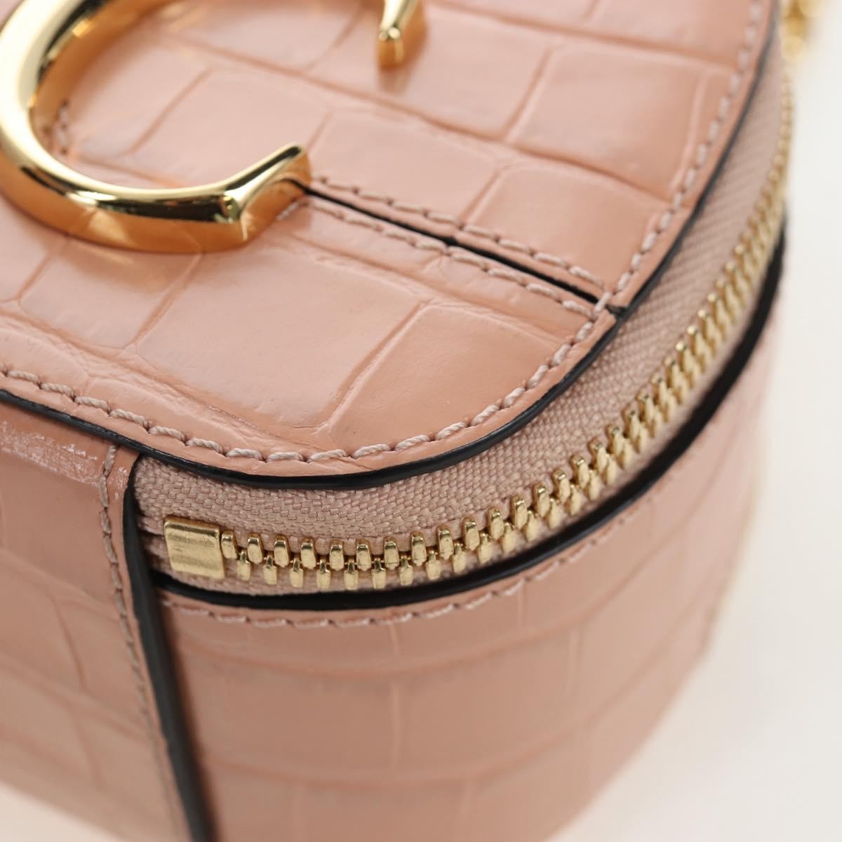 Chloe C Vanity Leather Pink Leather Handbag (Pre-Owned)