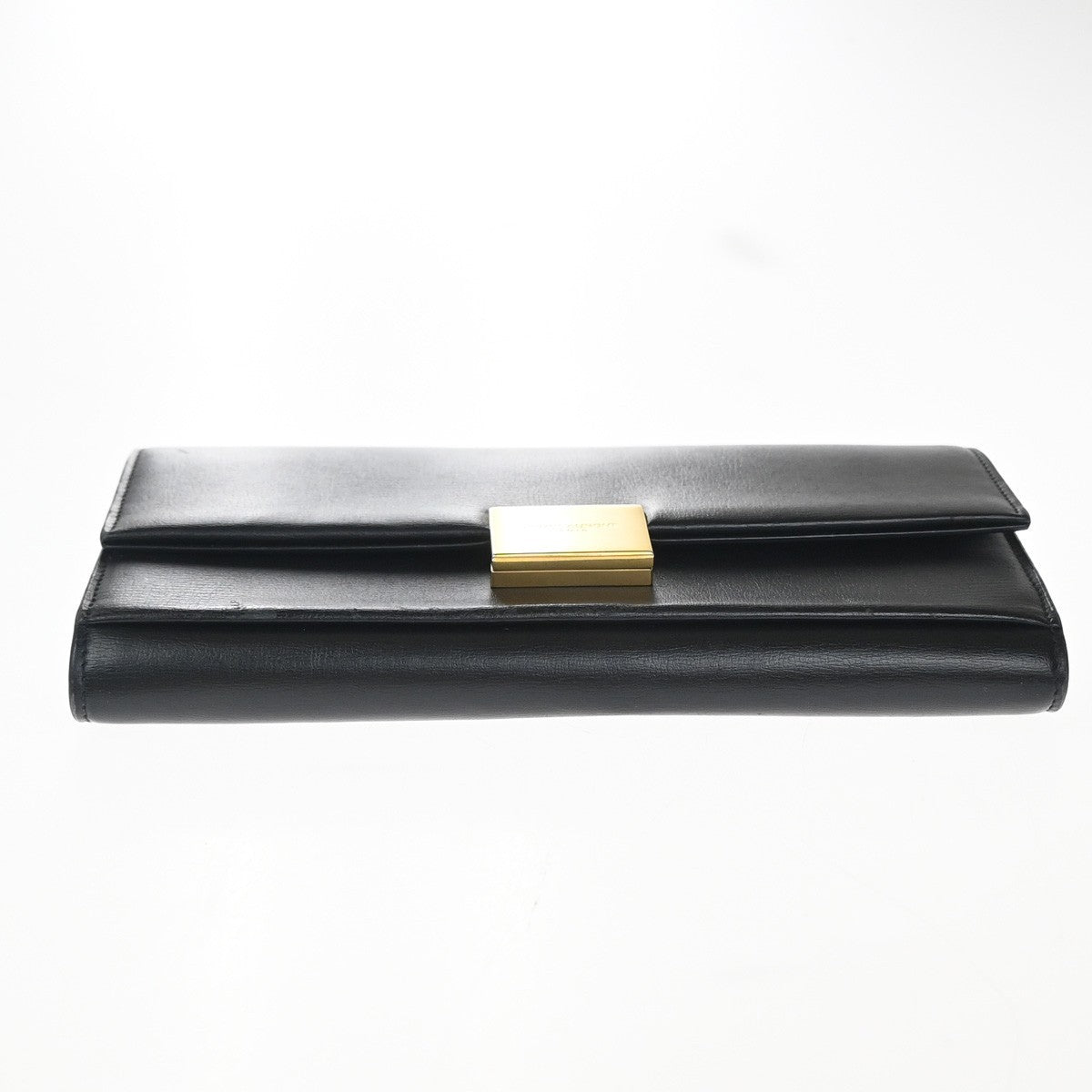 Saint Laurent Bellechasse Flap Leather Black Leather Wallets Accessory (Pre-Owned)