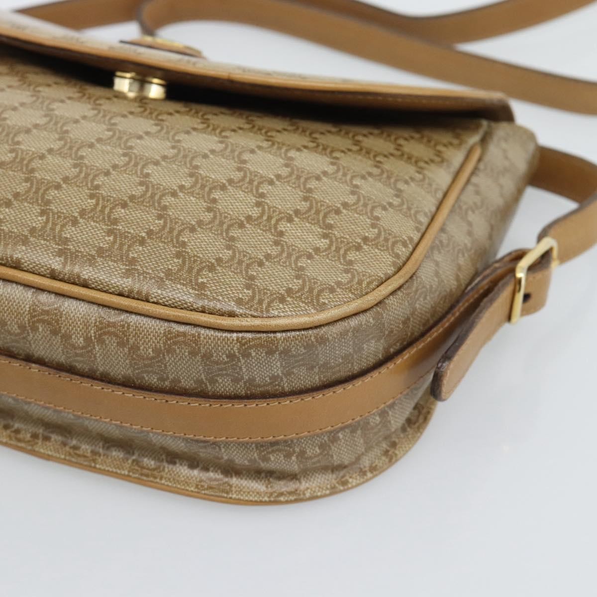 Celine Vintage Macadam Canvas Beige Canvas Shoulder Bag Bag (Pre-Owned)