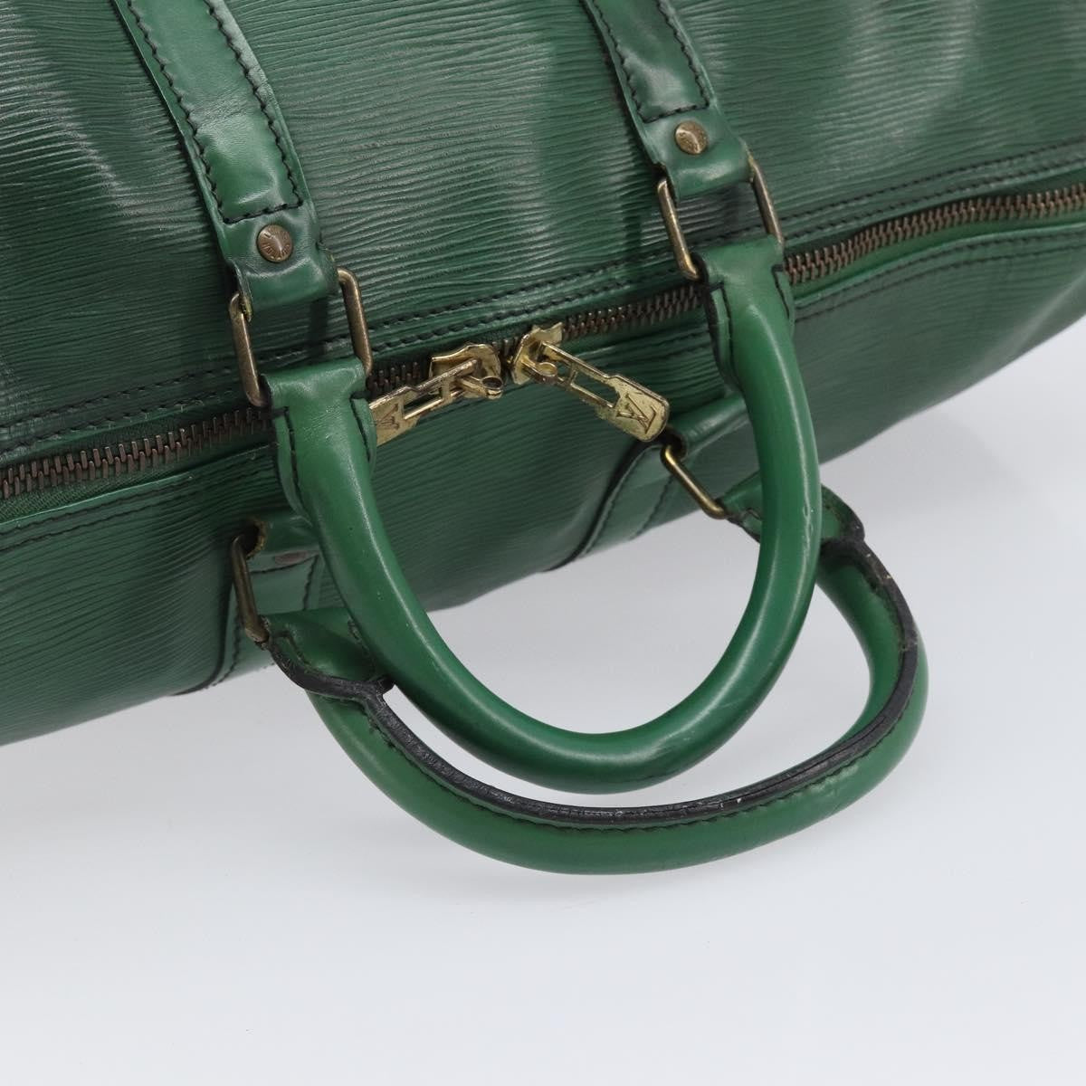 Louis Vuitton Keepall Epi Leather Green Leather Travel Bag Bag (Pre-Owned)