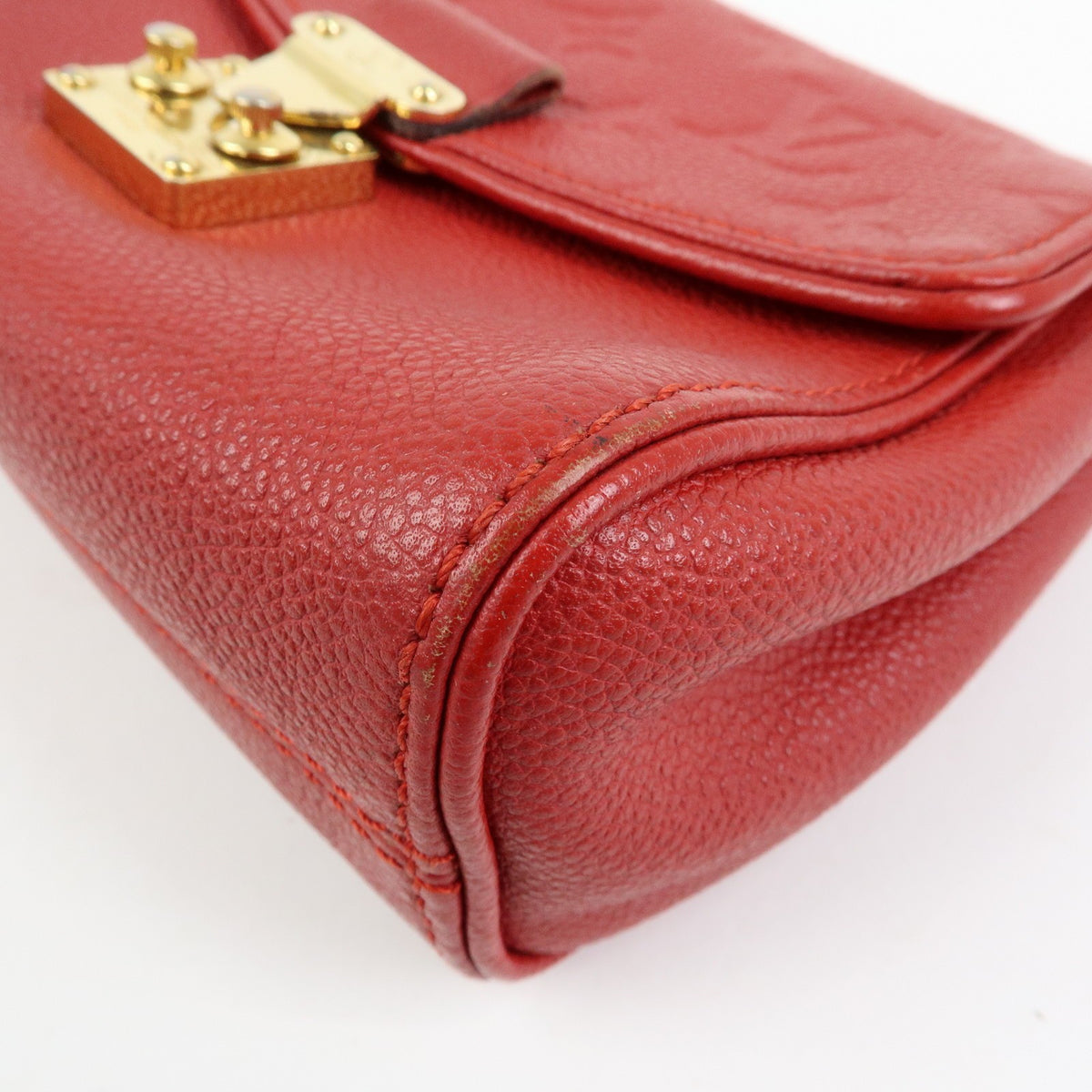 Louis Vuitton Saint Germain Monogram Empreinte Leather Red Leather Handbag (Pre-Owned)