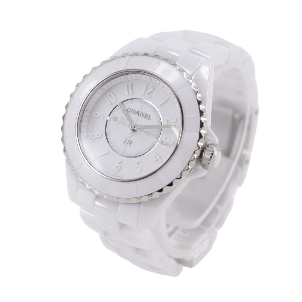 Chanel J12 Quartz Ceramic And Stainless Steel With Diamond Markers Watch (Pre-Owned)