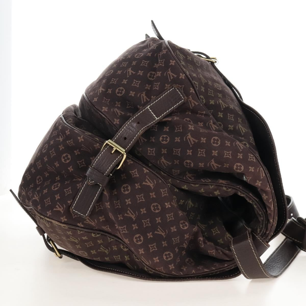 Louis Vuitton Saumur Mini Lin Brown Canvas Shoulder Bag Bag (Pre-Owned)