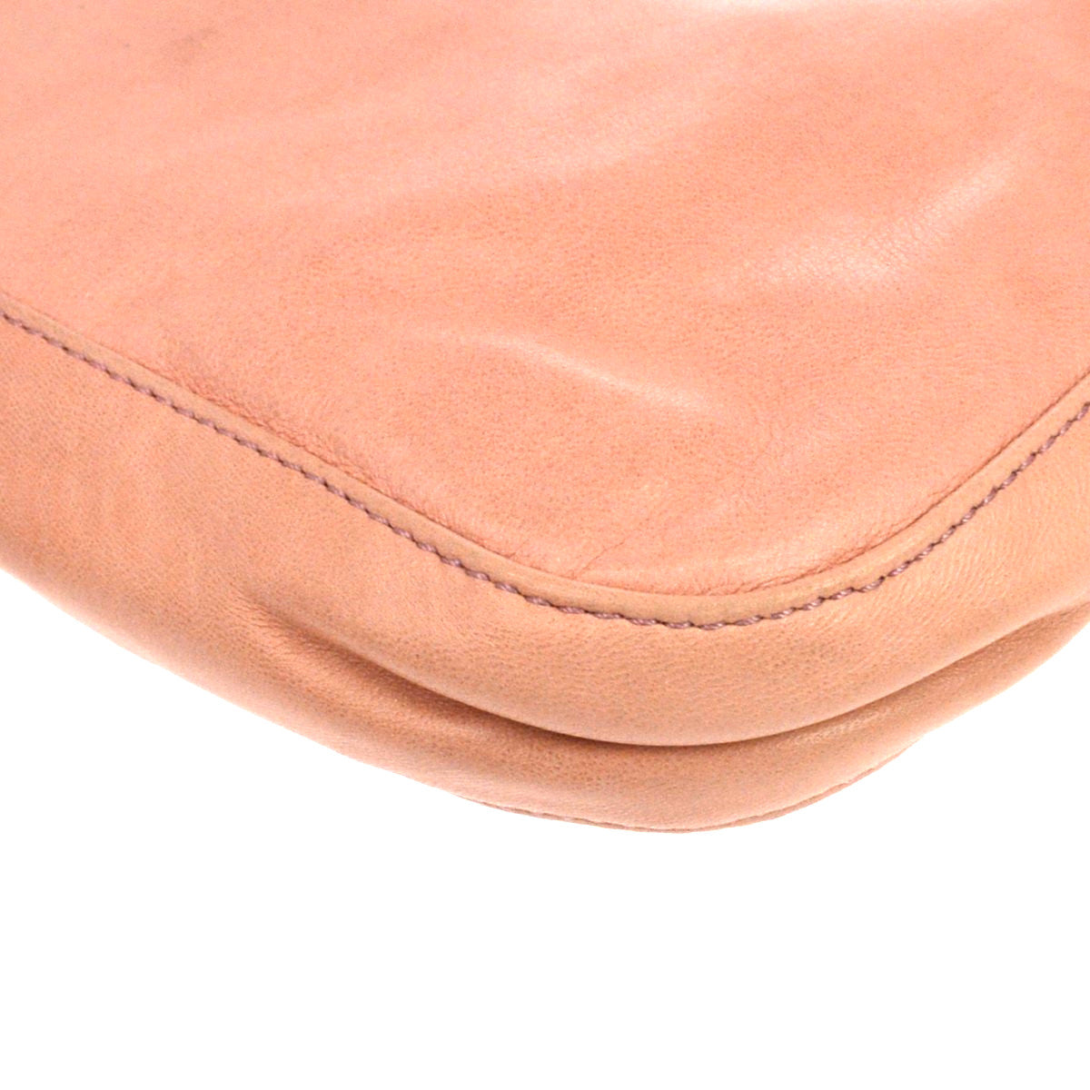 Fendi Baguette Leather Pink Leather Handbag (Pre-Owned)