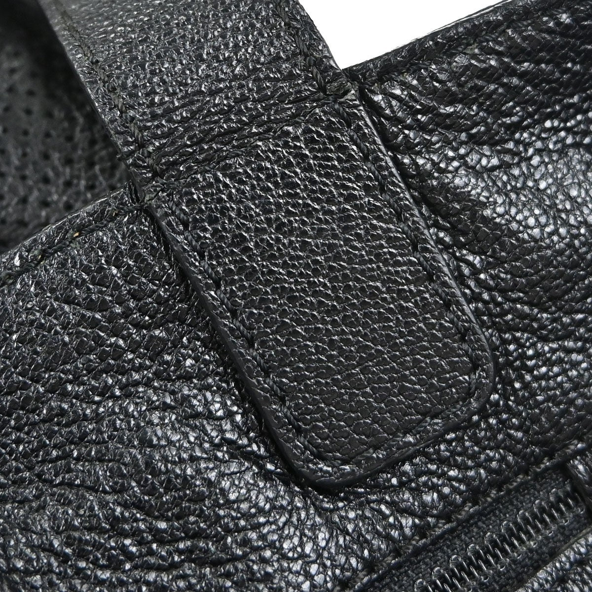 Chanel Cc Tote Perforated Leather Black Leather Tote Bag Bag (Pre-Owned)
