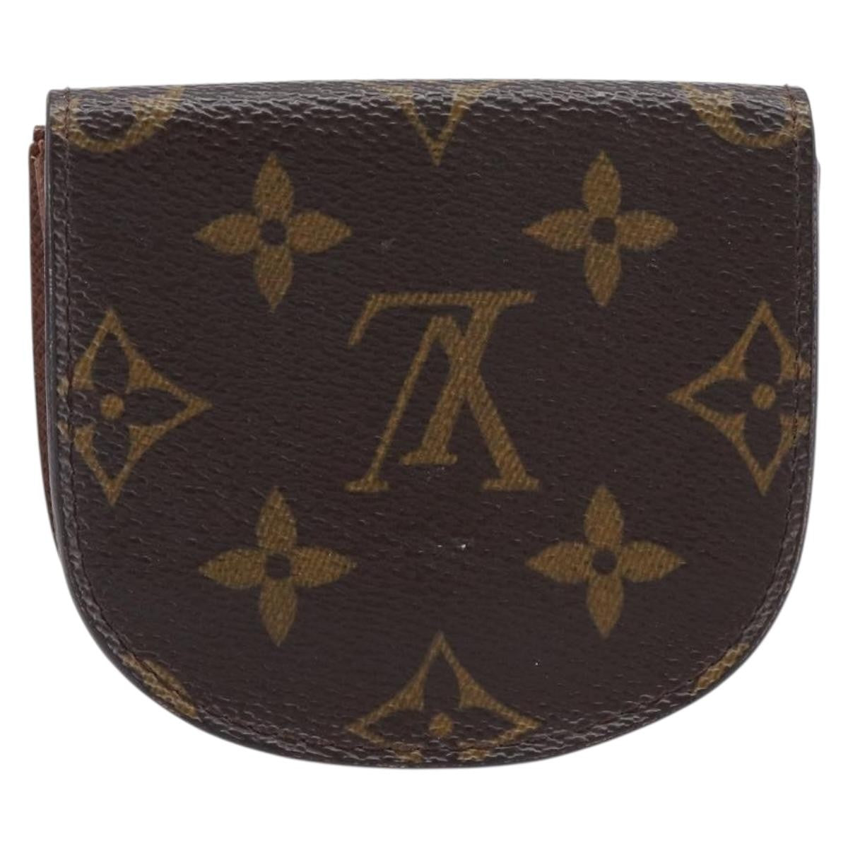Louis Vuitton Porte Monnaie Gousset Canvas Brown Canvas Wallets Accessory (Pre-Owned)