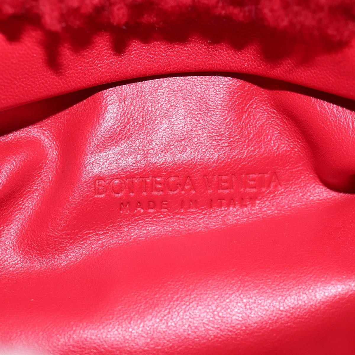 Bottega Veneta The Fringe Leather Red Wool Clutche & Pouche Bag (Pre-Owned)