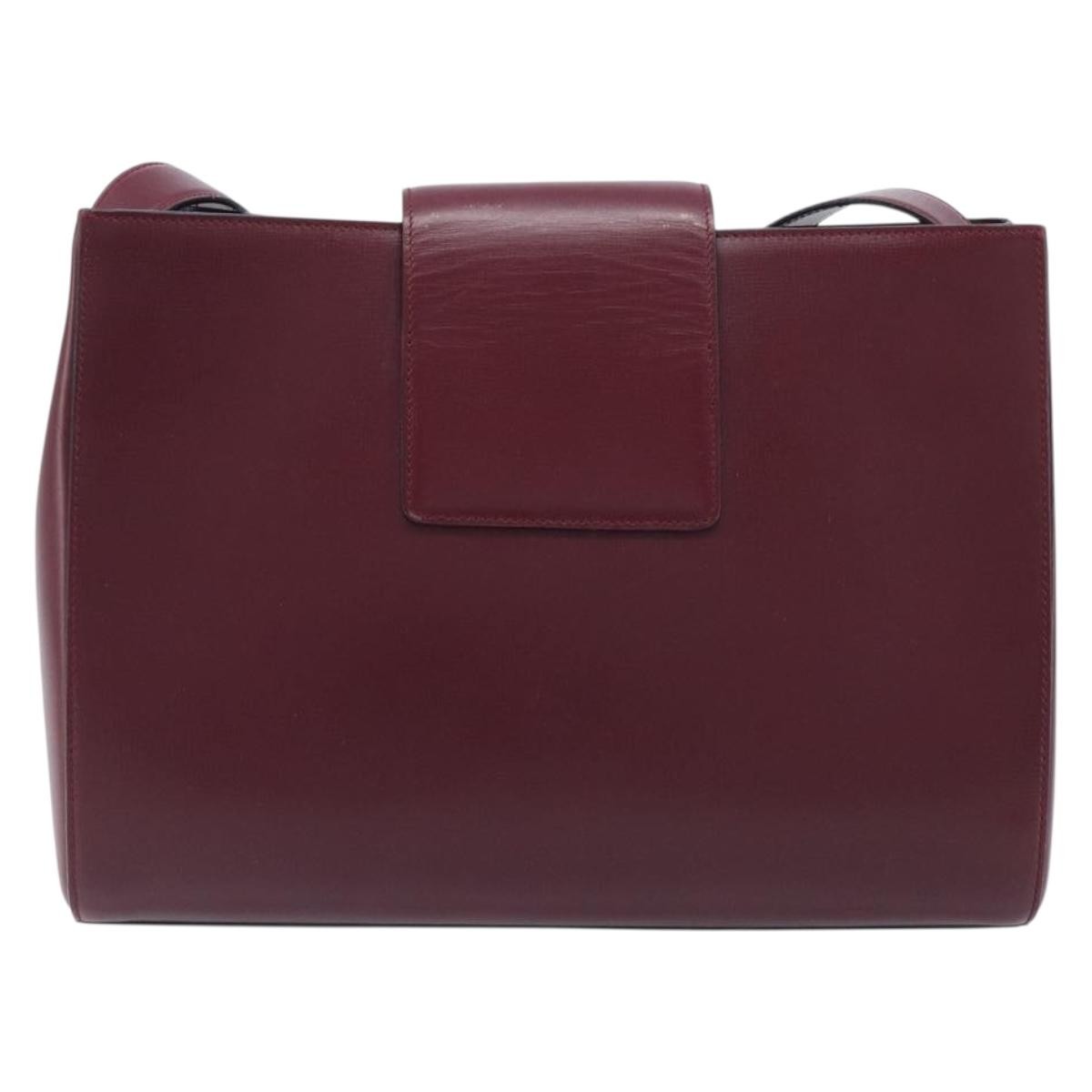 Cartier Must De Cartier Leather Burgundy Leather Shoulder Bag Bag (Pre-Owned)