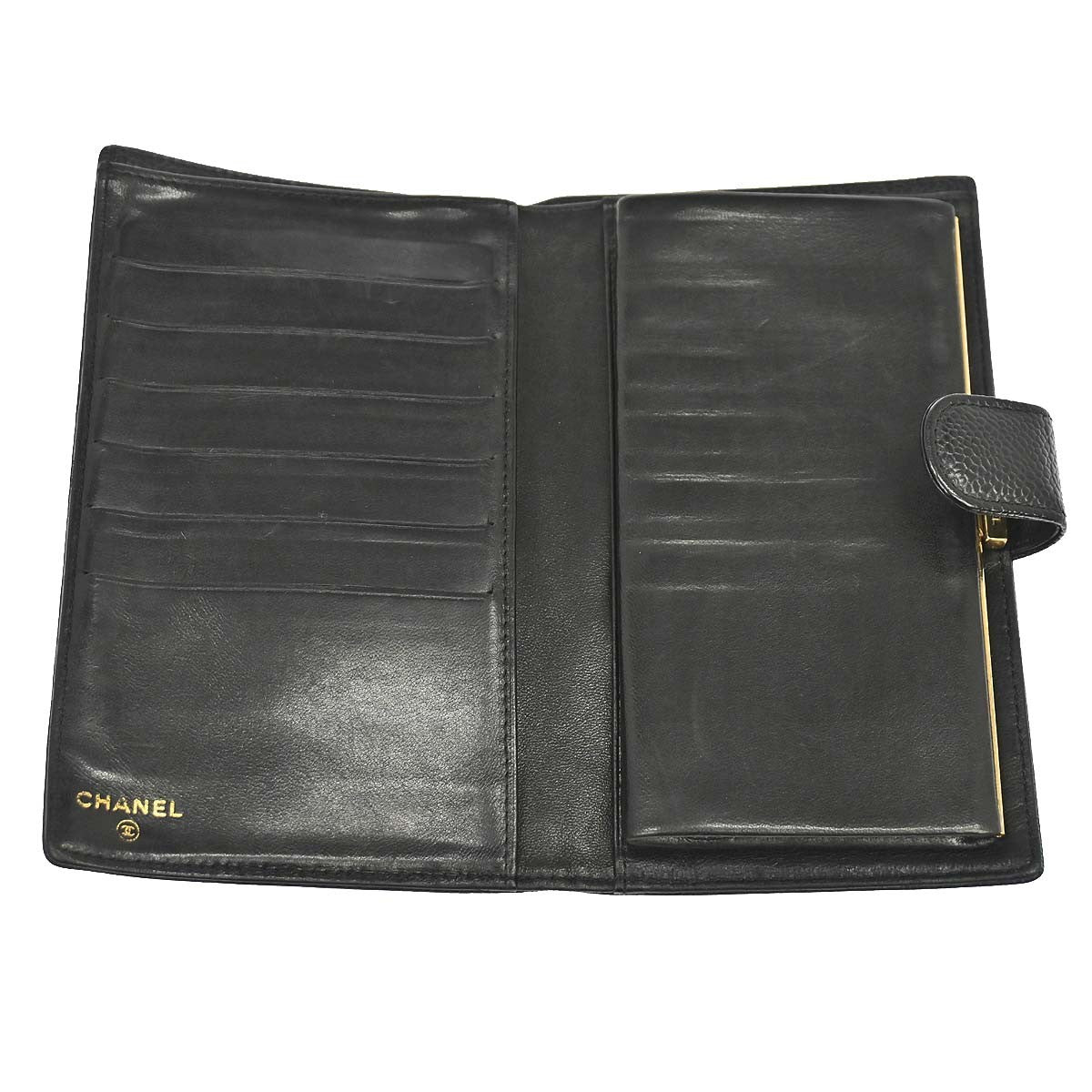 Chanel Timeless Cc French Caviar Black Leather Wallets Accessory (Pre-Owned)