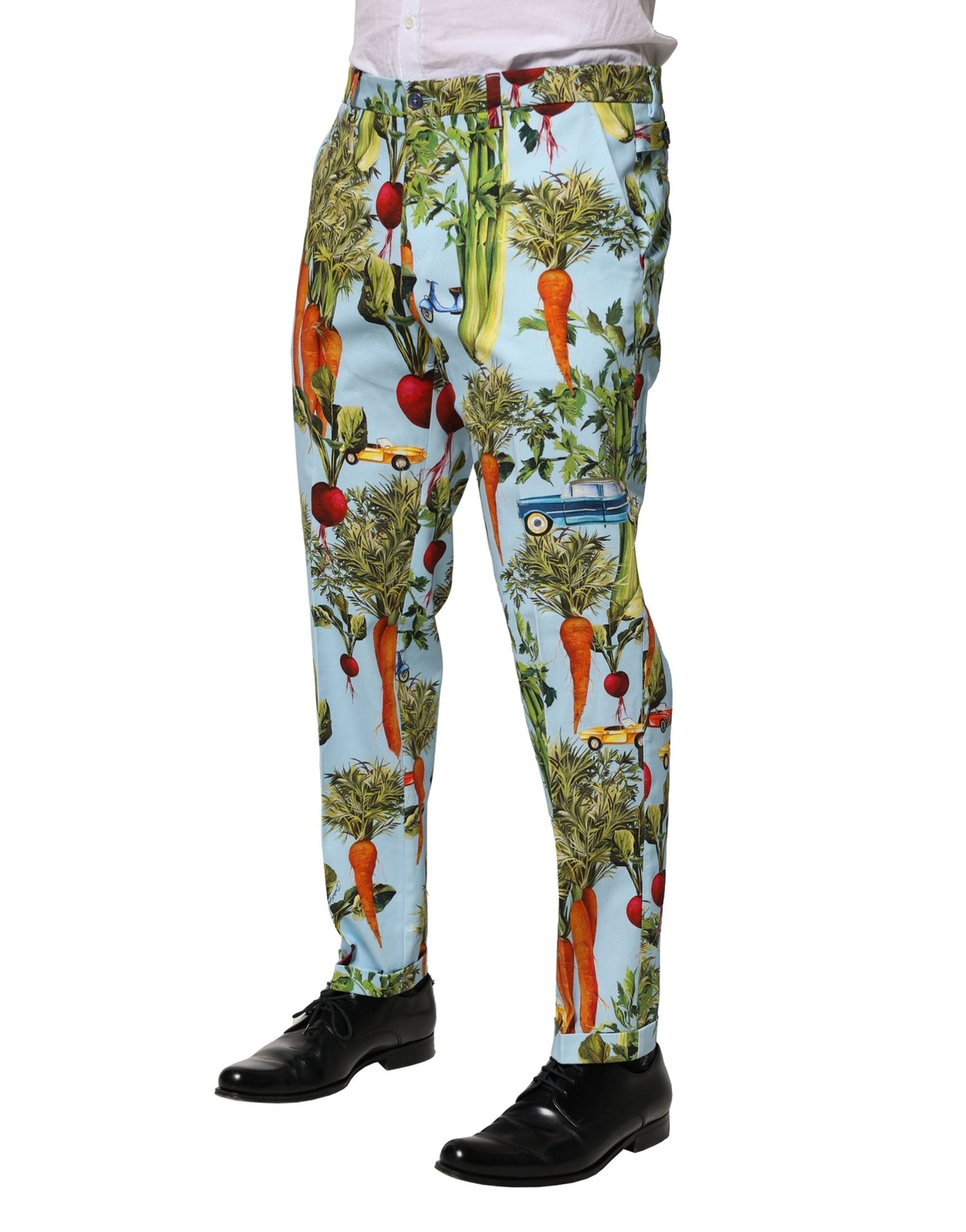 Dolce & Gabbana Multicolor Cotton Tapered Men Men's Pants