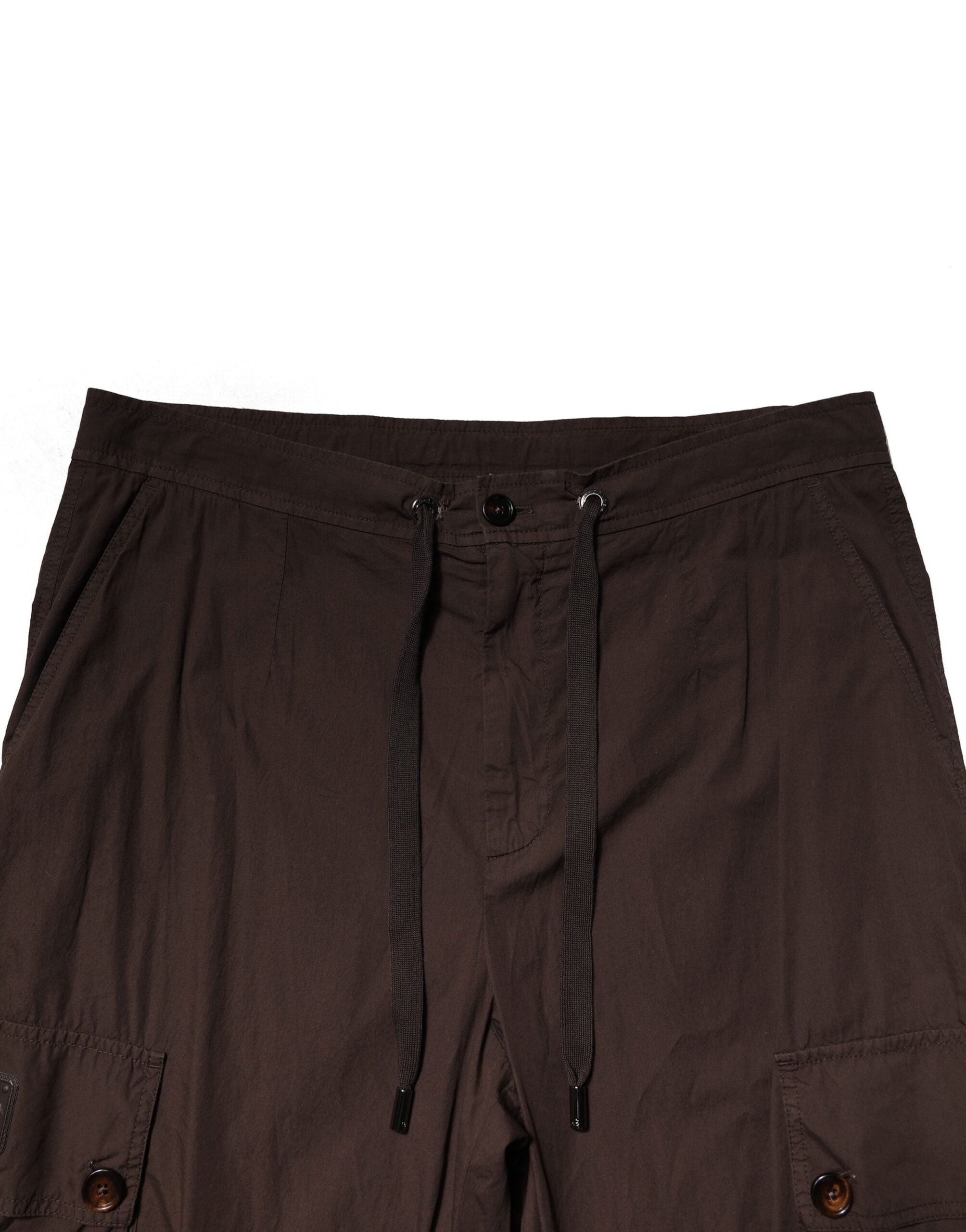 Dolce & Gabbana Brown Cotton Cargo Jogger Men Men's Pants (Pre-Owned)