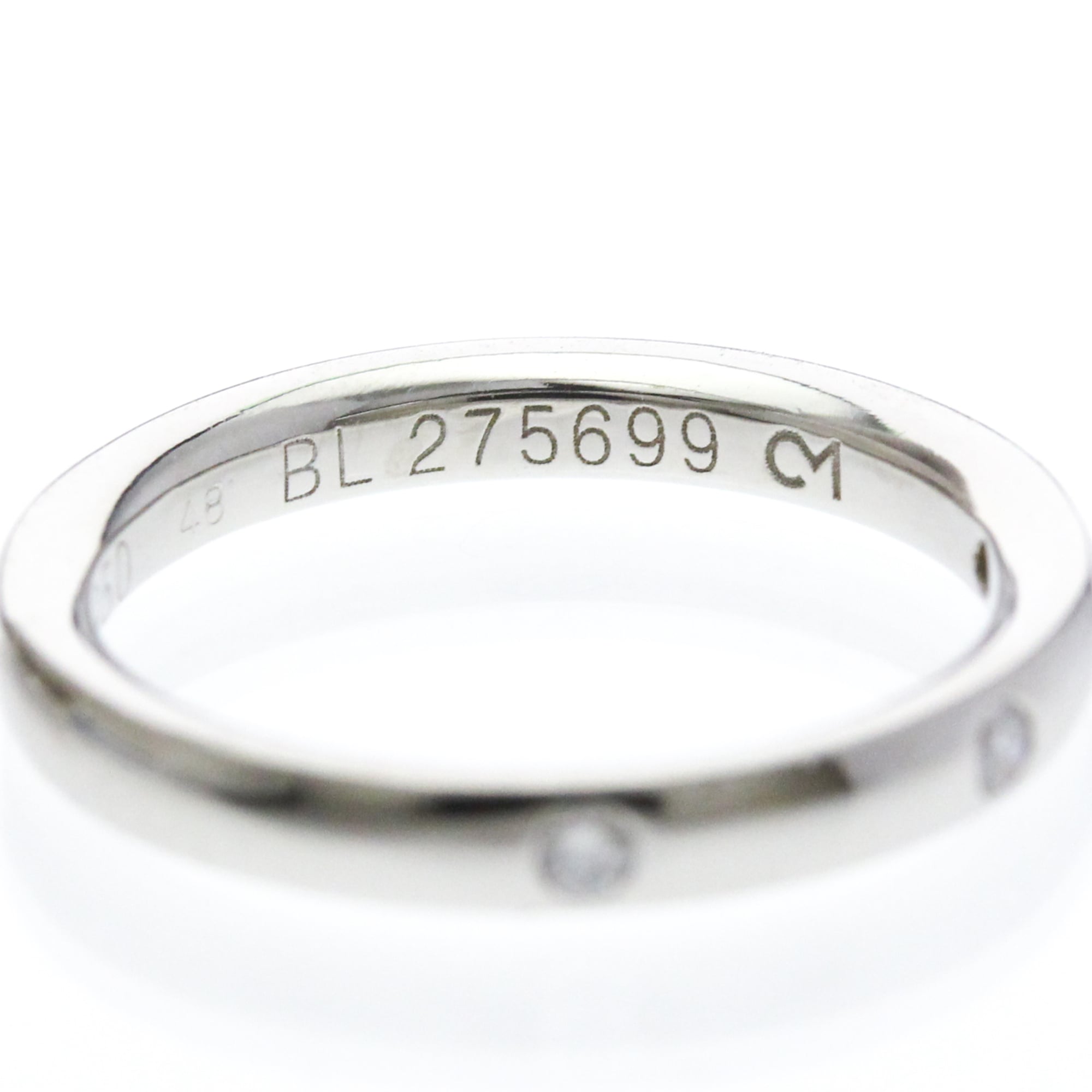 Van Cleef & Arpels Tendrement Wedding Band Platinum Silver Platinum Ring Jewelry (Pre-Owned)