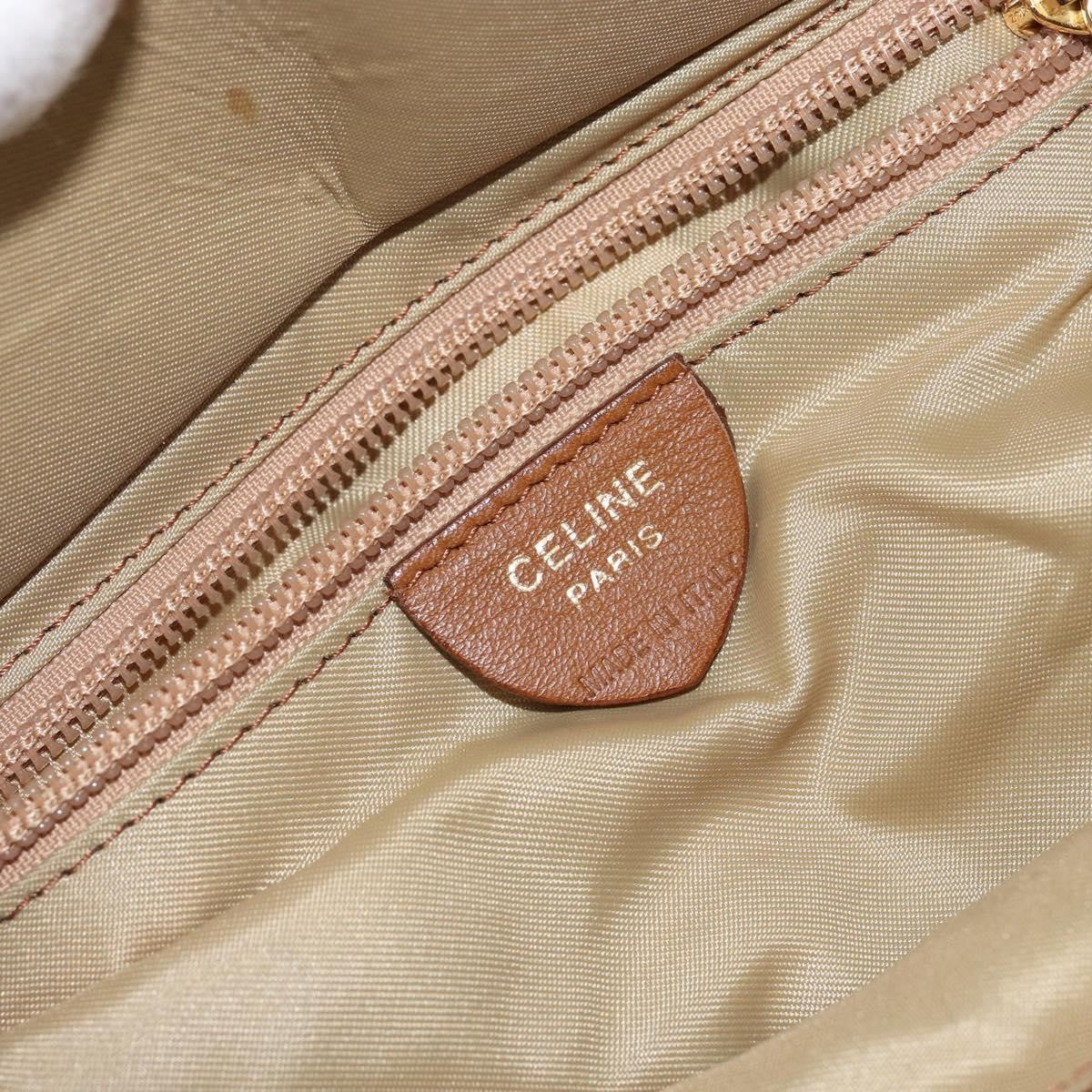 Celine Tote Nylon Brown Nylon Tote Bag Bag (Pre-Owned)