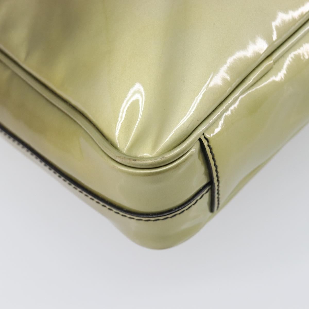 Prada Shoulder Bag Patent Leather Green Patent_Leather Shoulder Bag Bag (Pre-Owned)