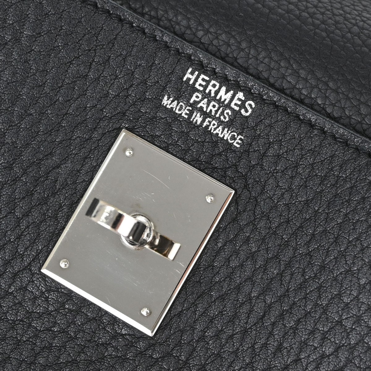 Hermes Birkin Black Togo With Palladium Hardware Black Leather Handbag (Pre-Owned)