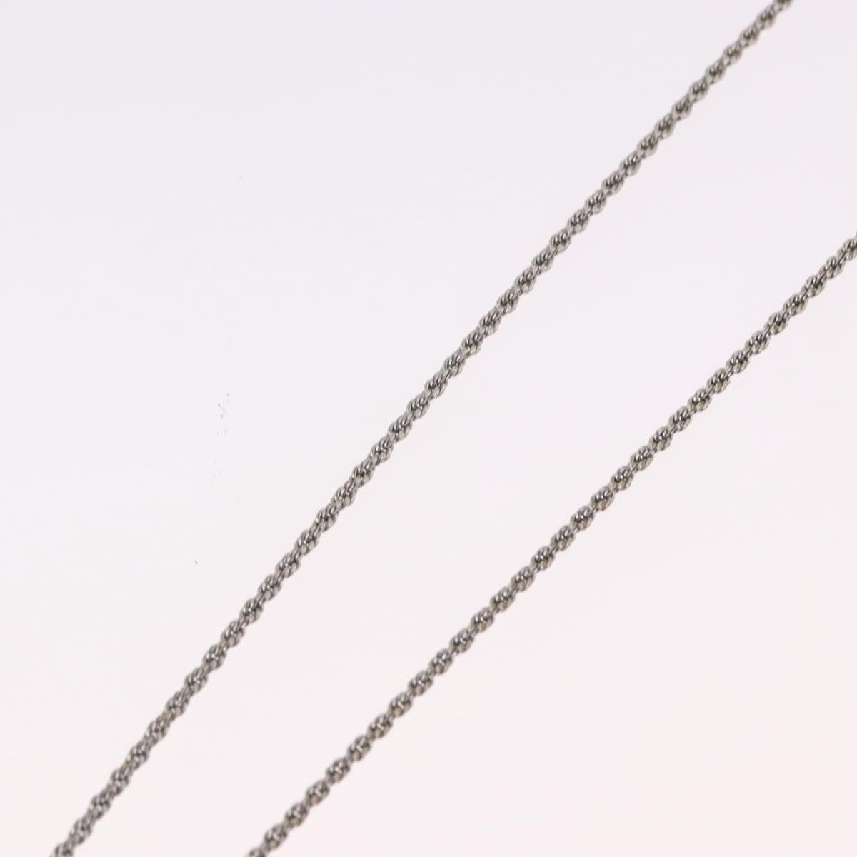Christian Dior Vintage Circle Pendant Metal Silver Metal Necklace Jewelry (Pre-Owned)