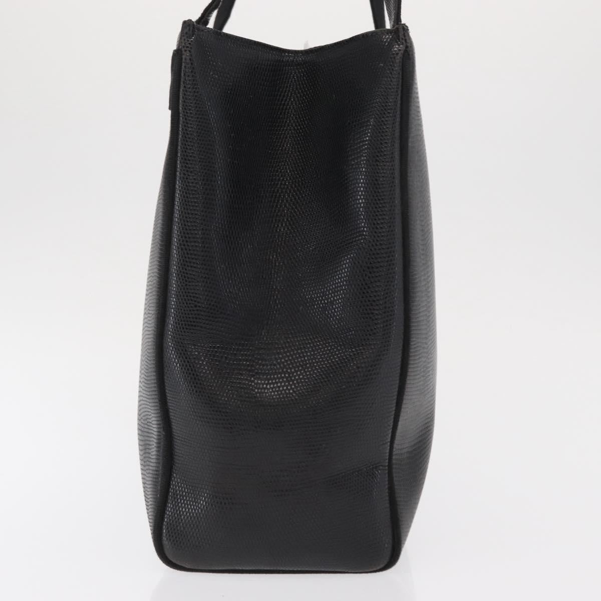 Salvatore Ferragamo Vara Tote Leather Black Leather Tote Bag Bag (Pre-Owned)