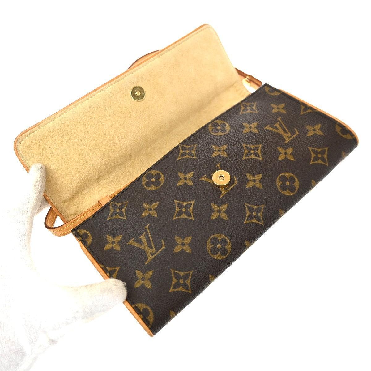 Louis Vuitton Twin Monogram Canvas Brown Canvas Handbag (Pre-Owned)