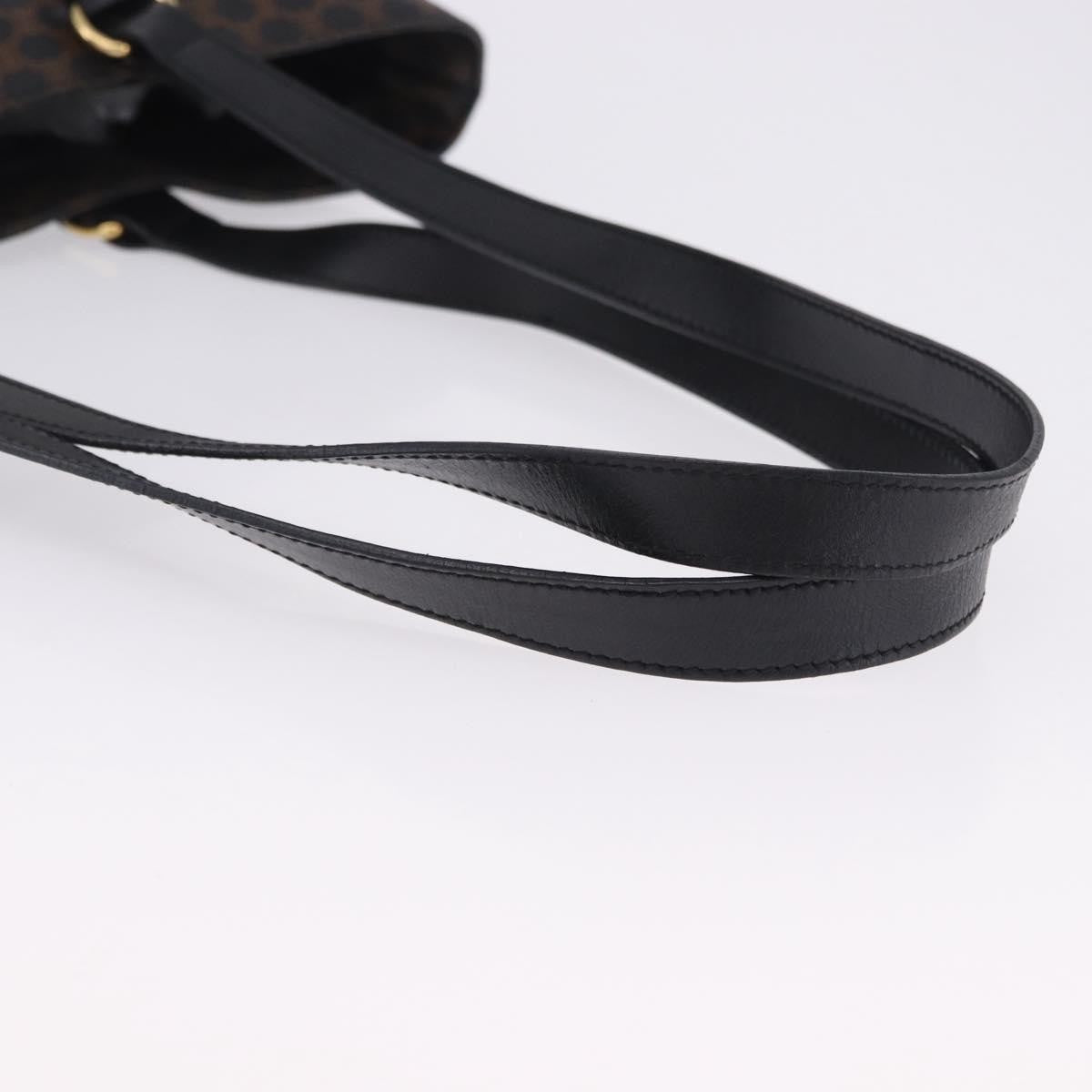 Celine Vintage Macadam Canvas And Leather Black Canvas Shoulder Bag Bag (Pre-Owned)