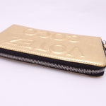 Chanel Coco Mark Gold Leather Wallet  (Pre-Owned)