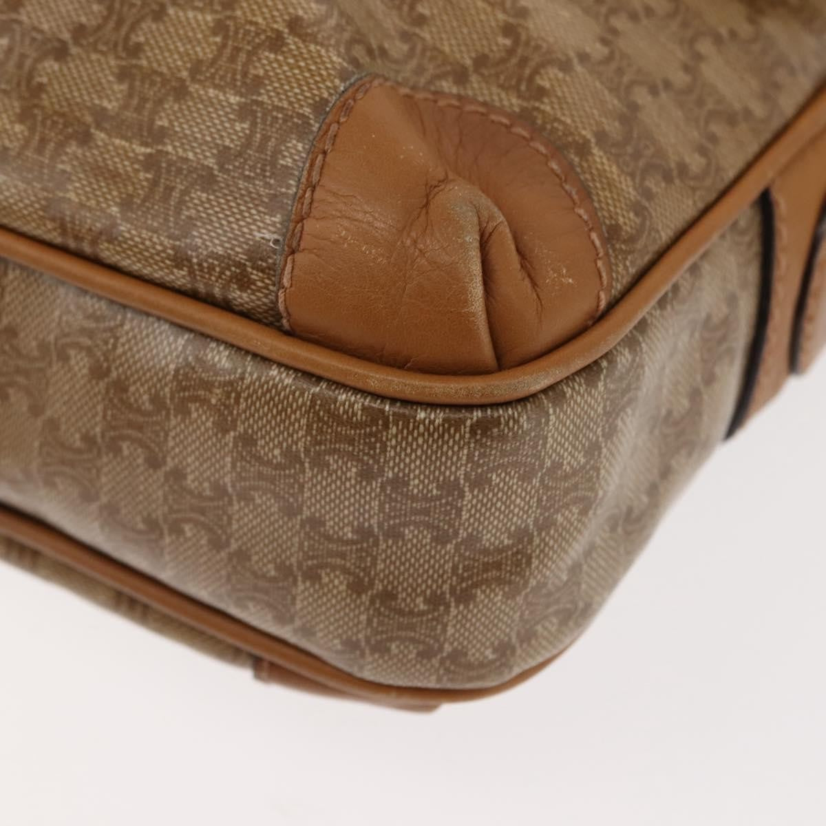 Celine Macadam Shoulder Pvc Leather Beige Pvc,Canvas Bag (Pre-Owned)
