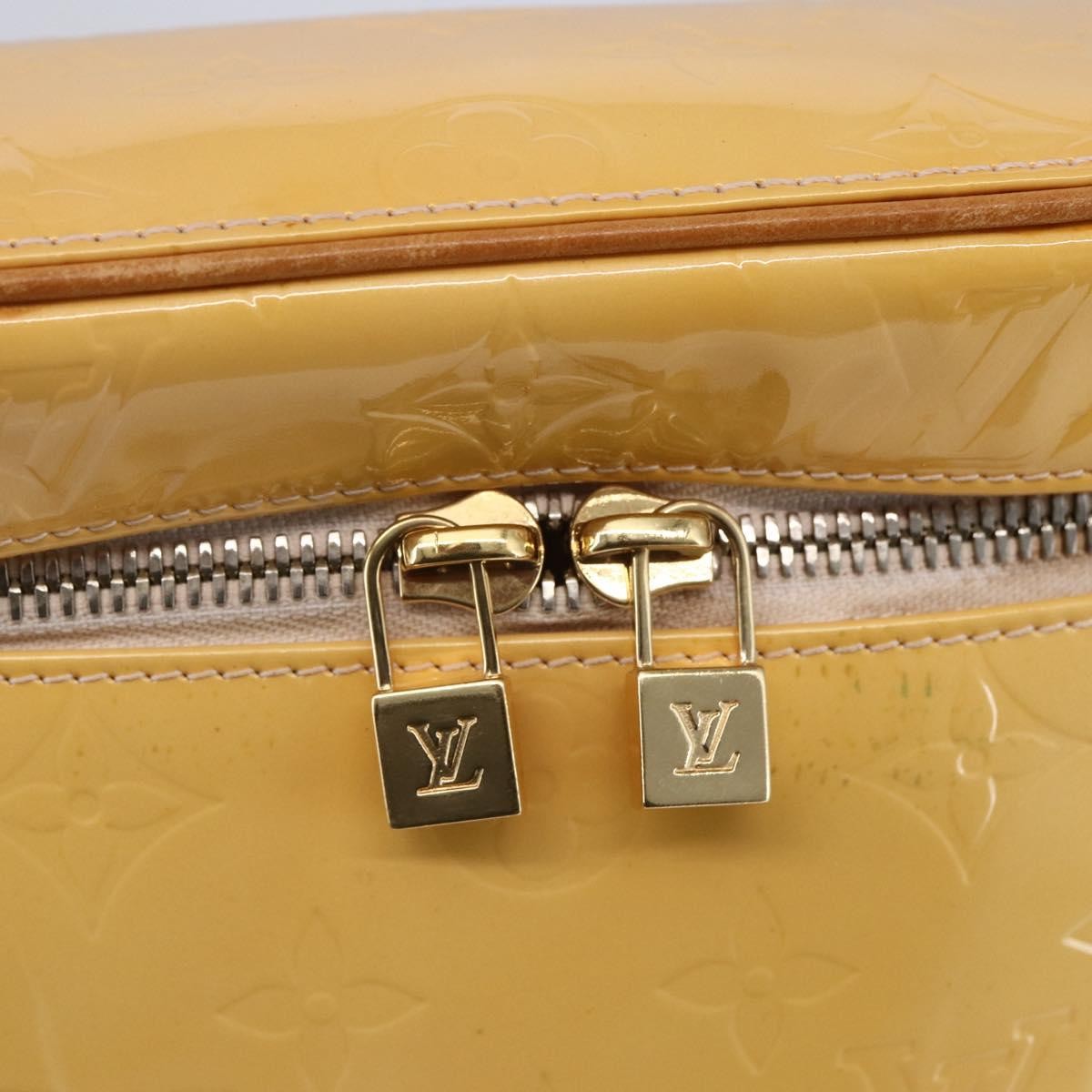 Louis Vuitton Vertical Taiga Leather Pink Patent_Leather Tote Bag Bag (Pre-Owned)