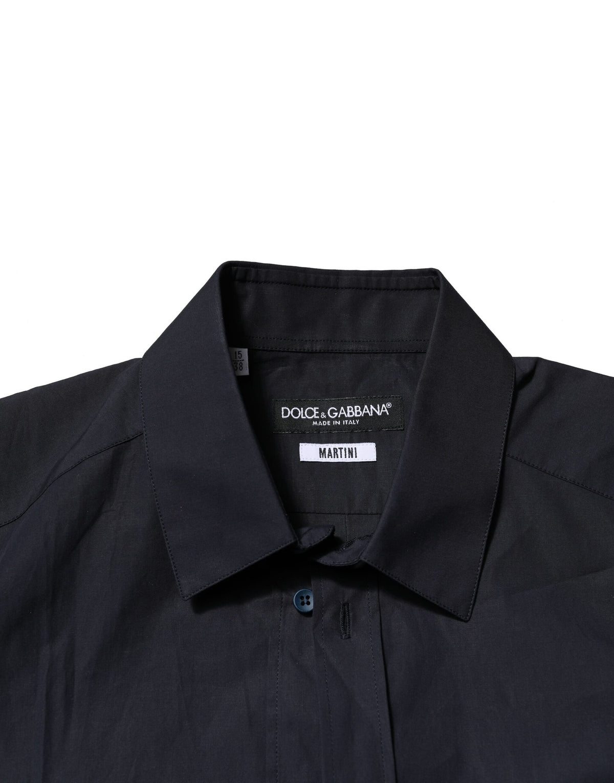 Dolce & Gabbana Dark Blue MARTINI Cotton Dress Formal Men's Shirt