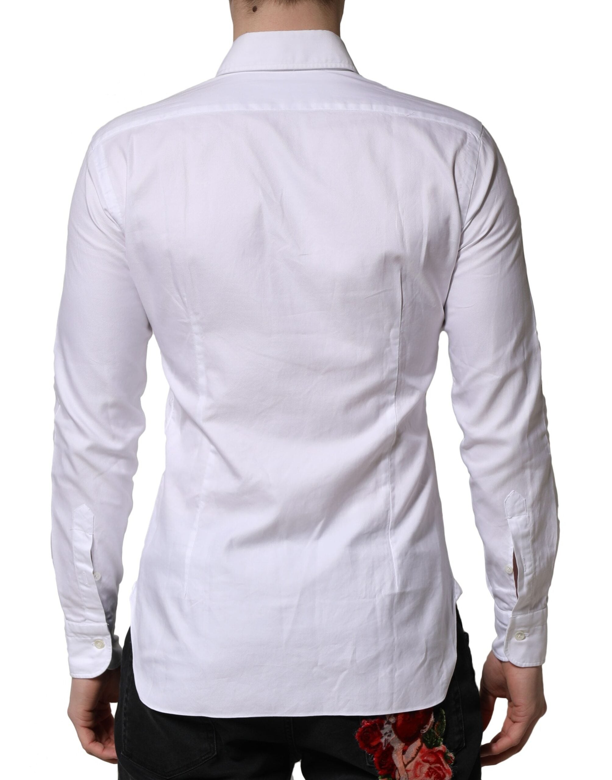 Barba Napoli White Long Sleeves Collared Dress Formal Men's Shirt (Pre-Owned)