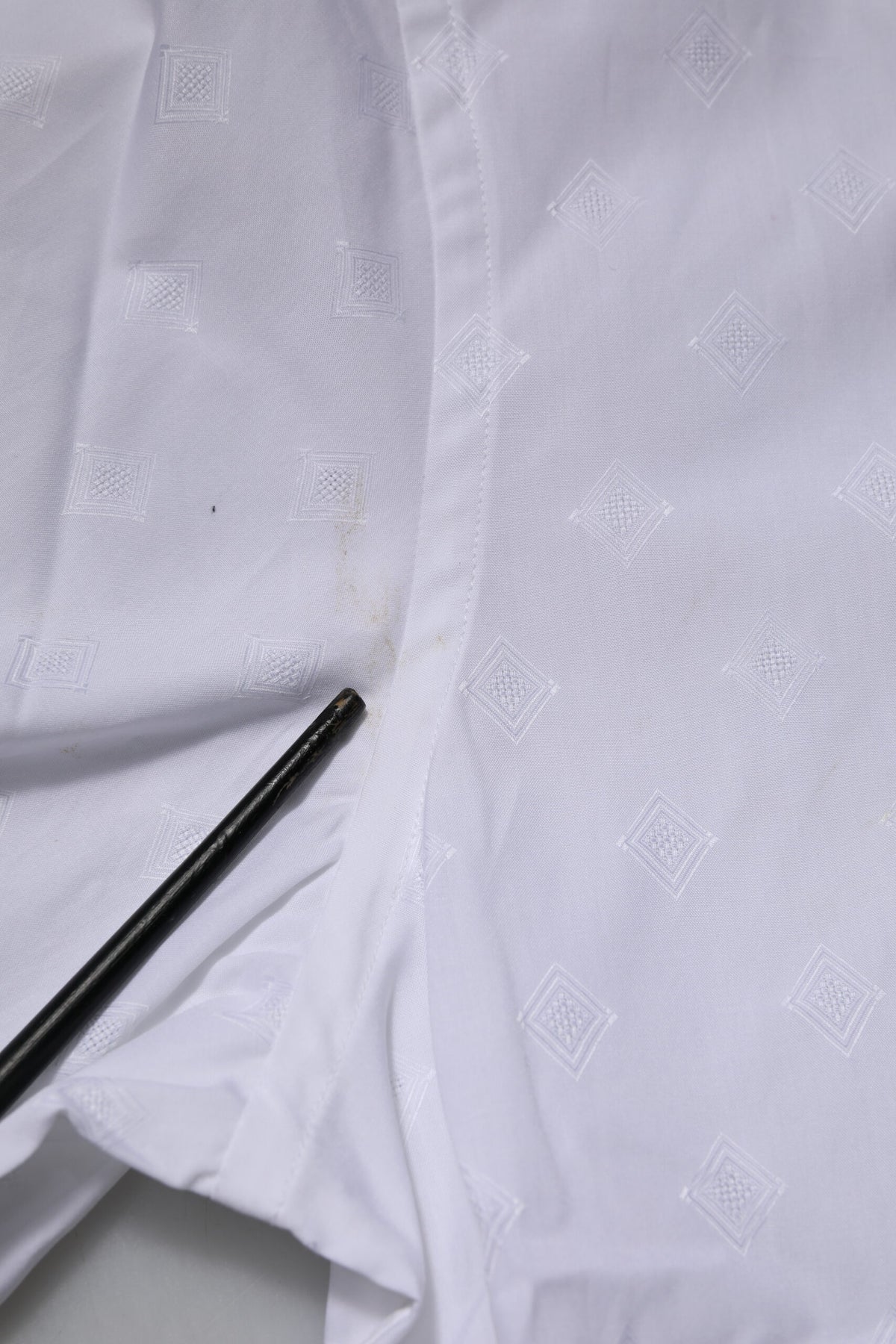 Dolce & Gabbana White Bib Cotton Poplin GOLD Formal Men's Shirt (Pre-Owned)