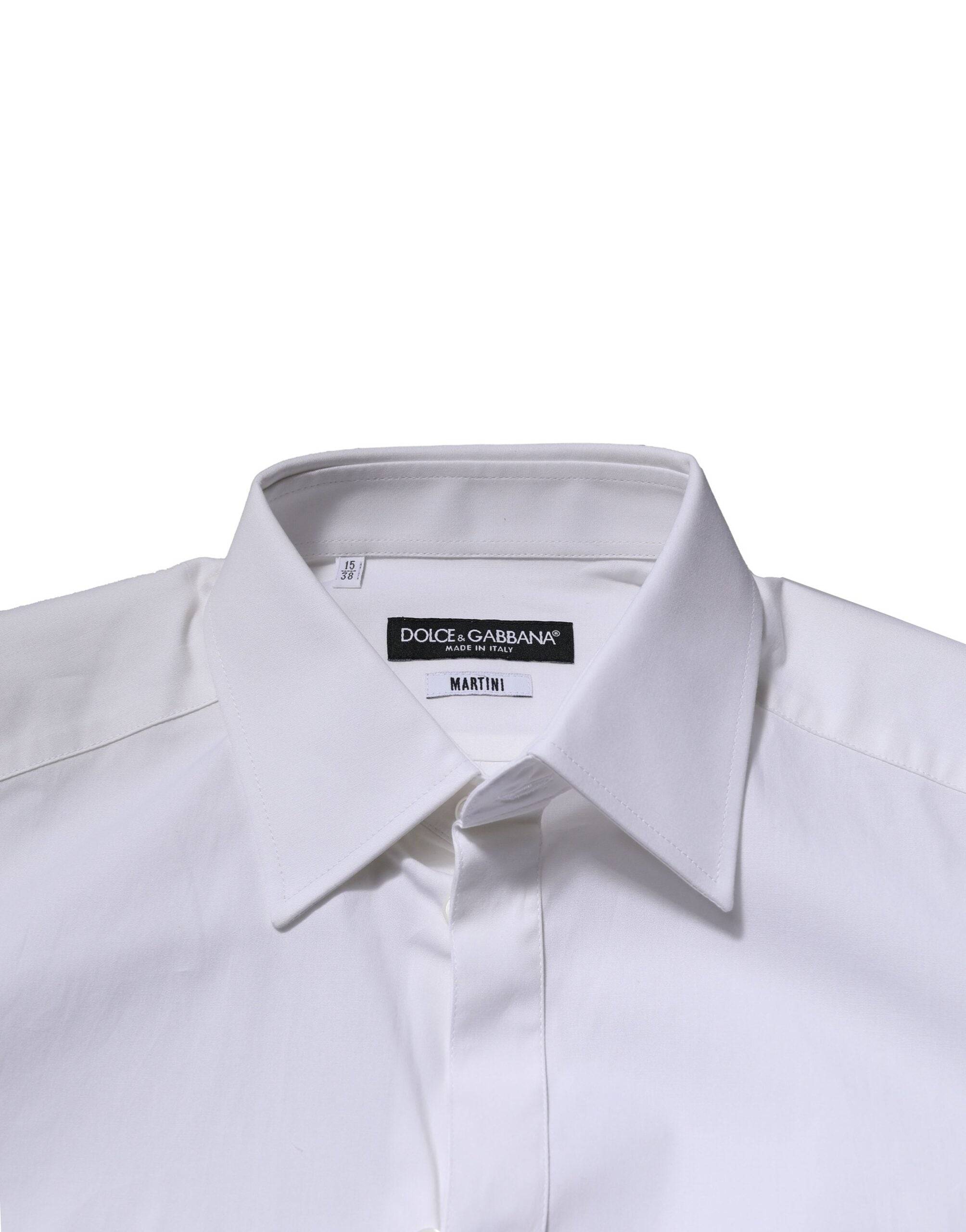 Dolce & Gabbana White MARTINI Long Sleeves Dress Formal Men's Shirt (Pre-Owned)