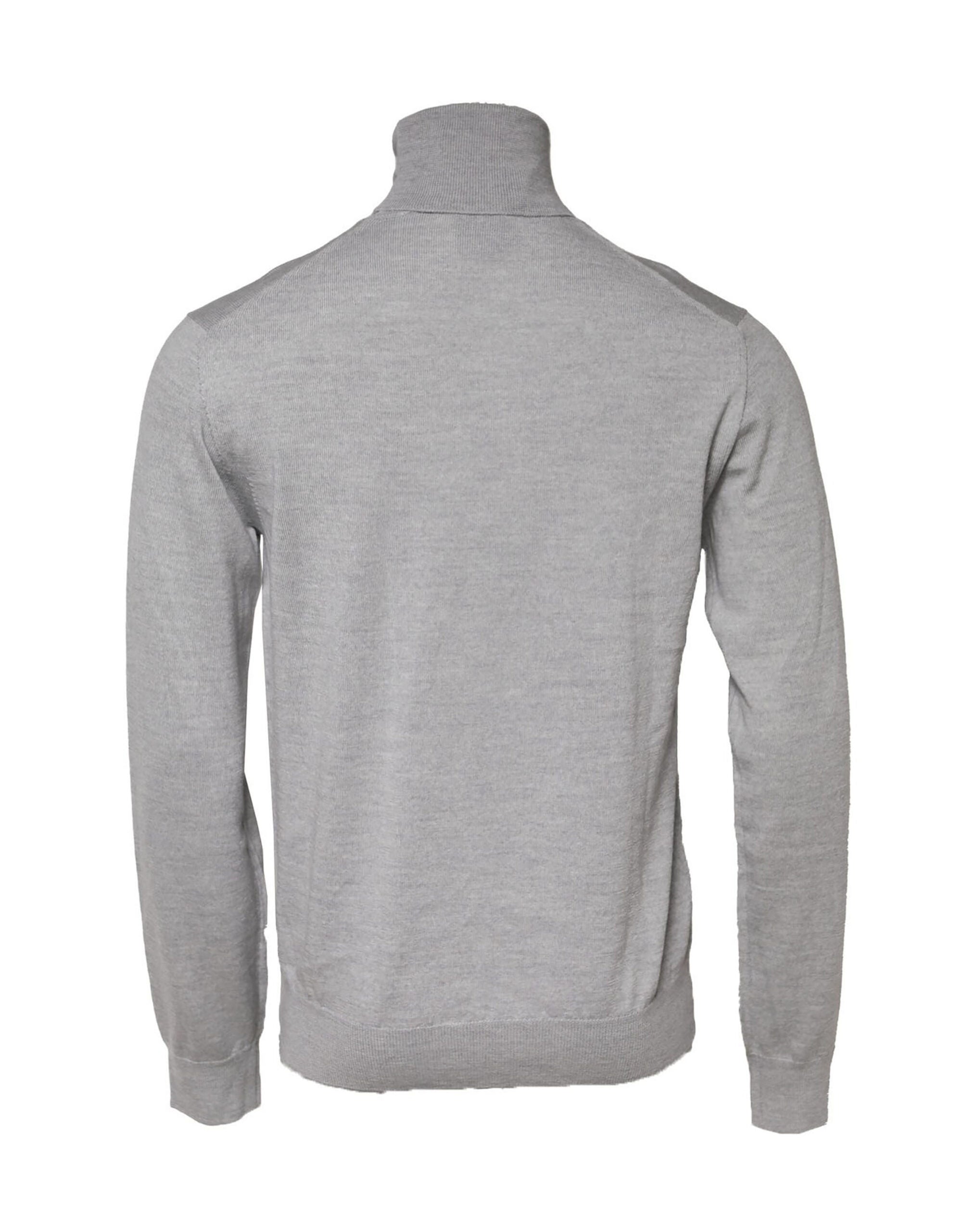 Dolce & Gabbana Gray Long Sleeve Turtleneck Pullover Men's Sweater (Pre-Owned)