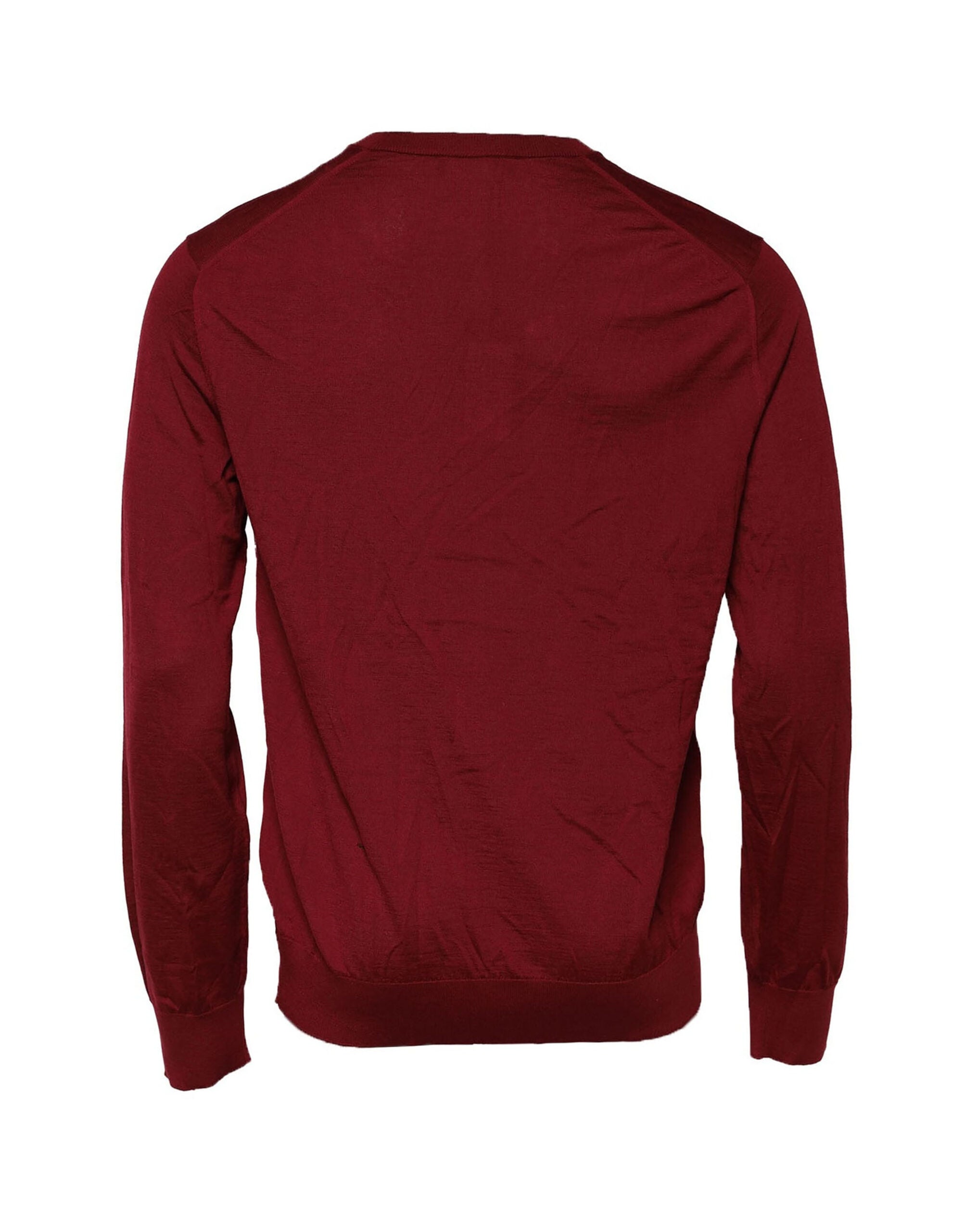 Dolce & Gabbana Maroon Cashmere Crew Neck Sweatshirt Men's Sweater (Pre-Owned)