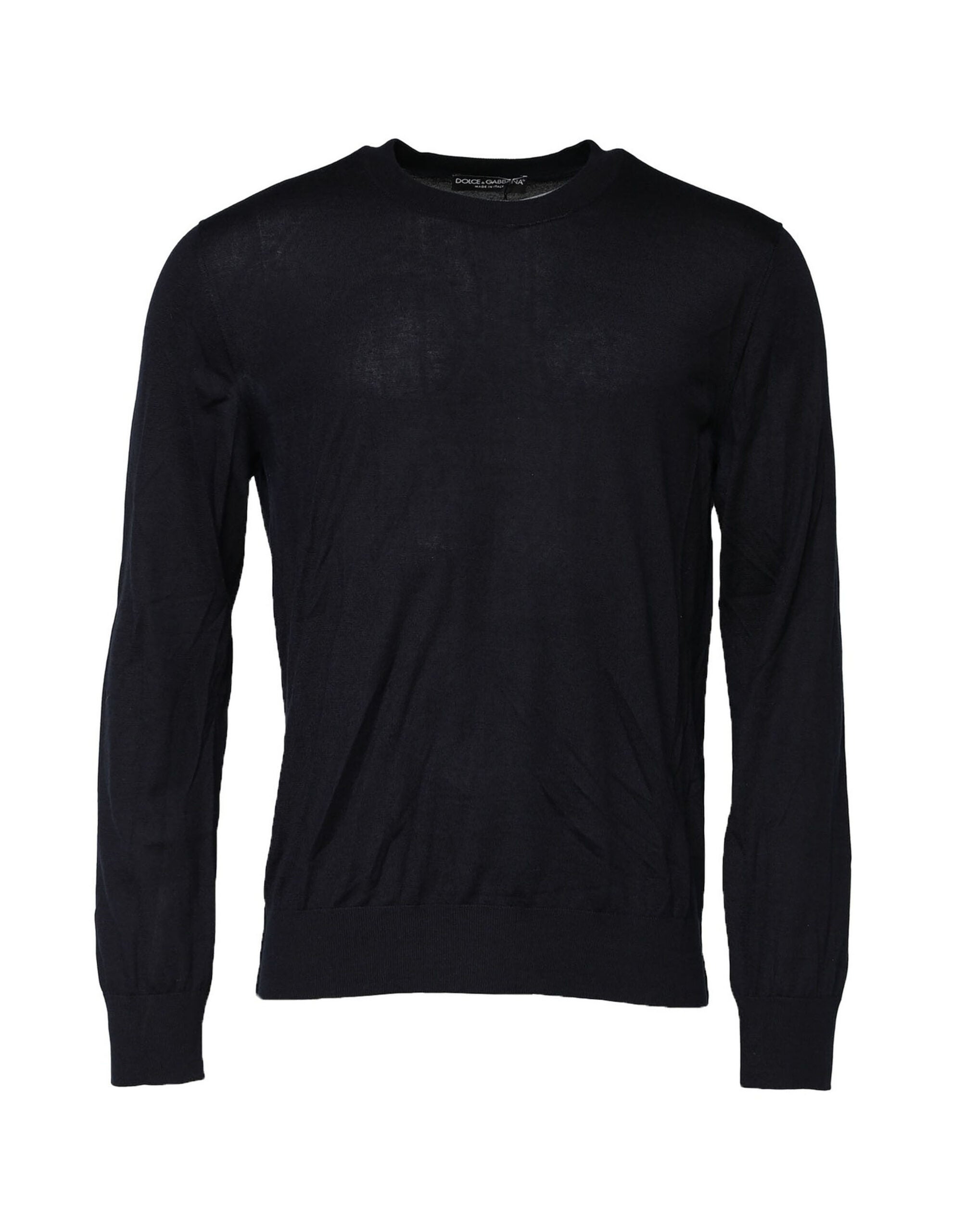 Dolce & Gabbana Black Long Sleeve CrewNeck Pullover Men's Sweater (Pre-Owned)