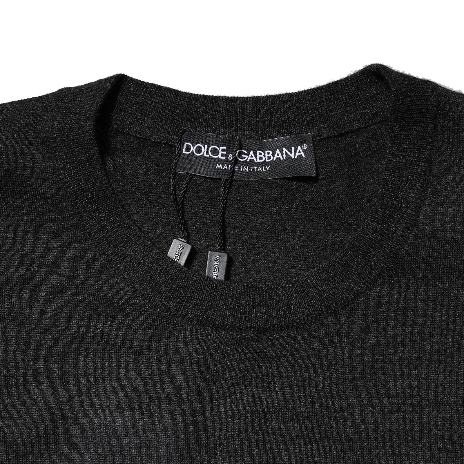 Dolce & Gabbana Gray Cashmere Crew Neck Sweatshirt Men's Sweater (Pre-Owned)