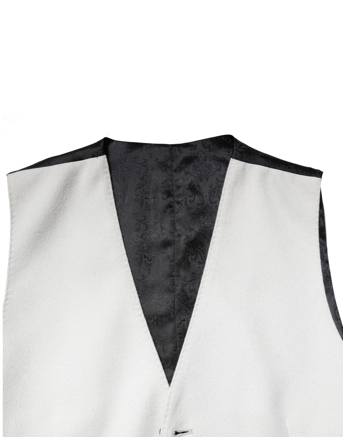 Dolce & Gabbana Gray Wool Dress Formal Men Waistcoat Men's Vest