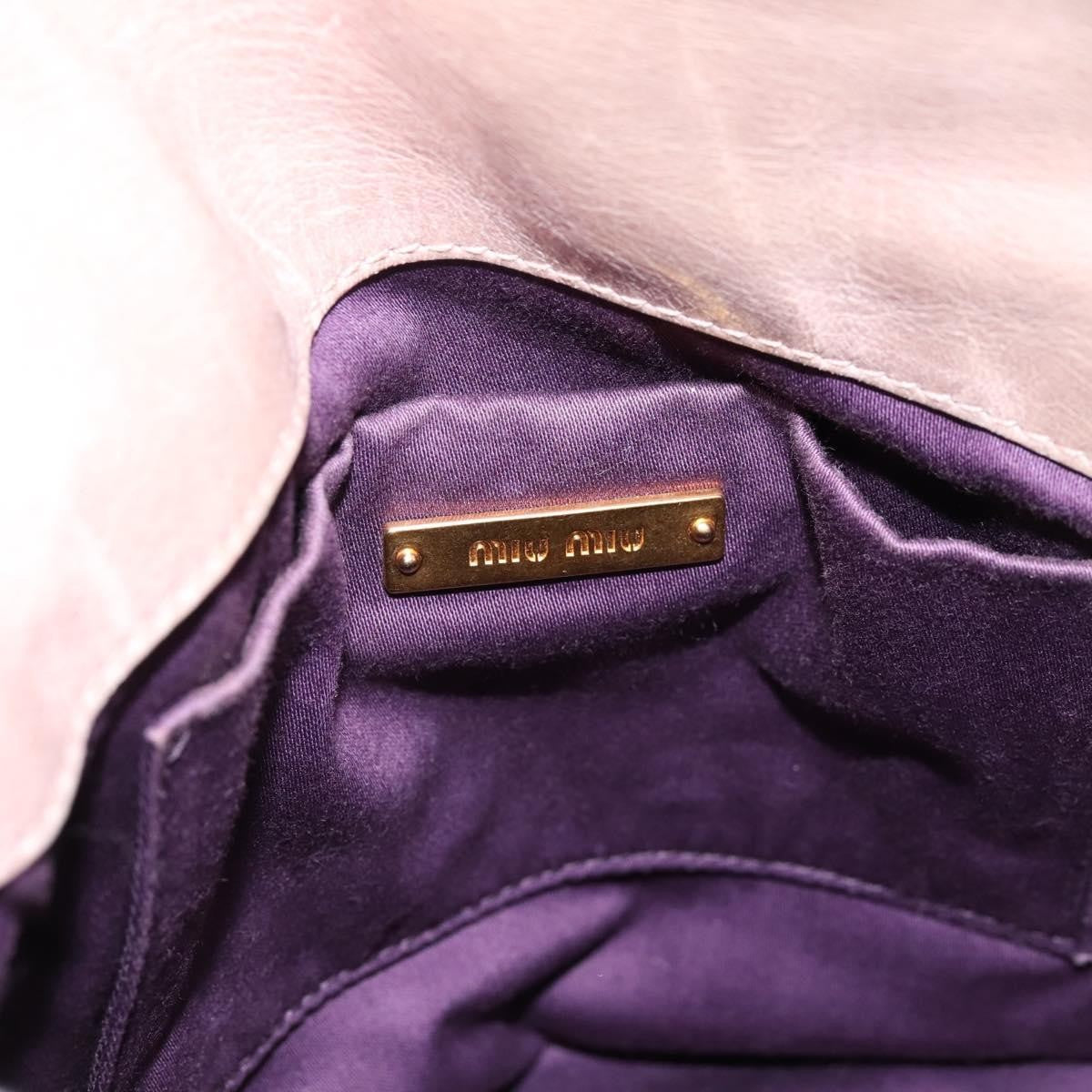 Miu Miu Vitello Lux Leather Pink Leather Handbag (Pre-Owned)