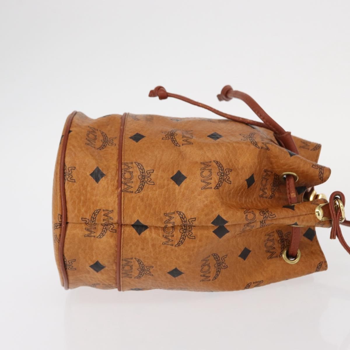 MCM Visetos Canvas And Leather Brown Canvas Shoulder Bag Bag (Pre-Owned)